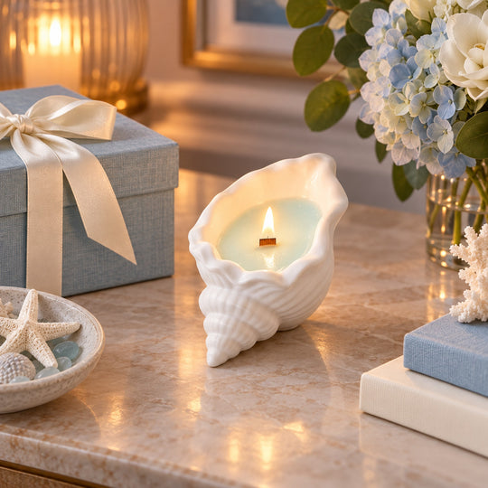 High Tide Soy Candle in Seashell Holder