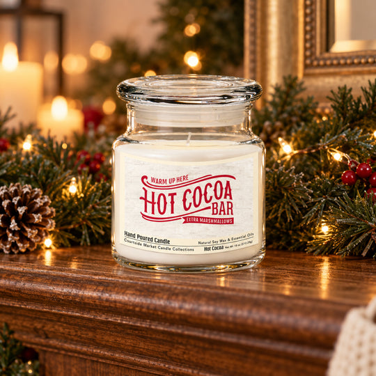 Hot Cocoa Bar 18 oz Soy Wax Jar Candle