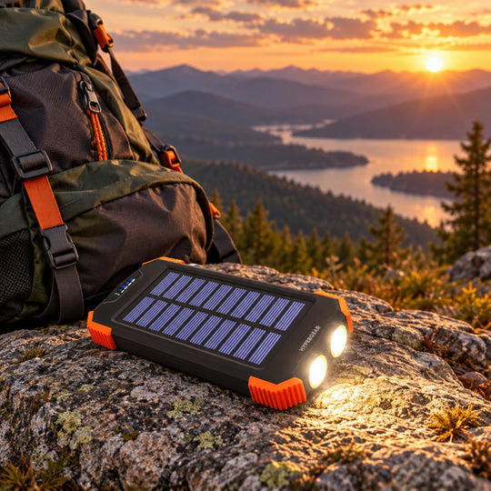 10,000mAh Solar Wireless Power Bank with Flashlight