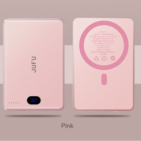 Pink power bank with &