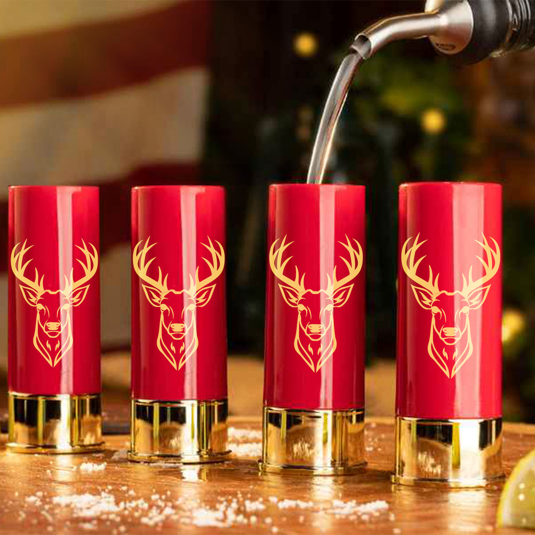 4-Pack Deer Head Bullet Shot Cups
