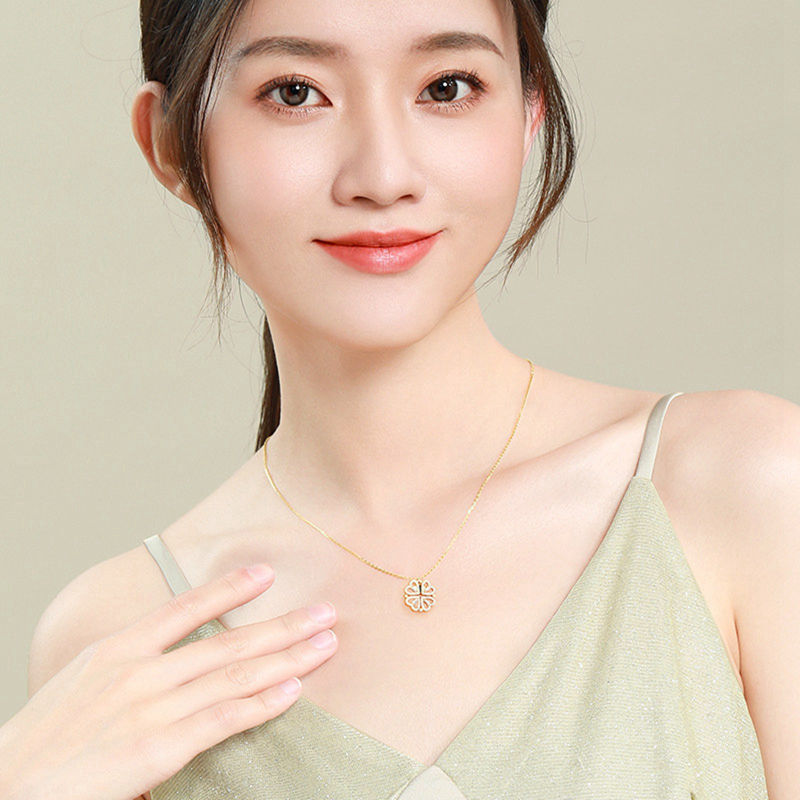 4-in-1 Magnetic Heart Clover Pendant Necklace