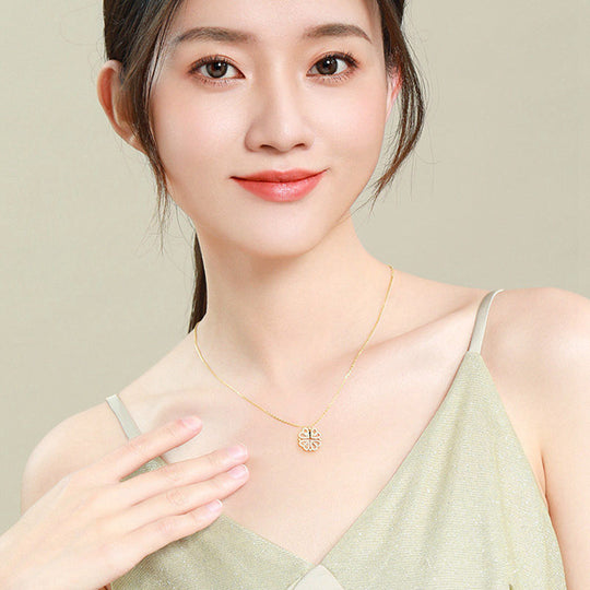 4-in-1 Magnetic Heart Clover Pendant Necklace