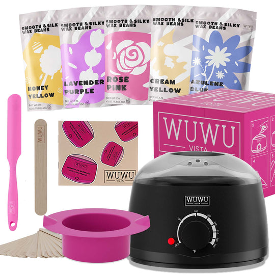 19-Piece Hair Removal Wax Warmer Kit with Wax Beads
