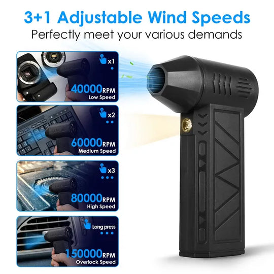 150,000 RPM Rechargeable Air Duster with LED