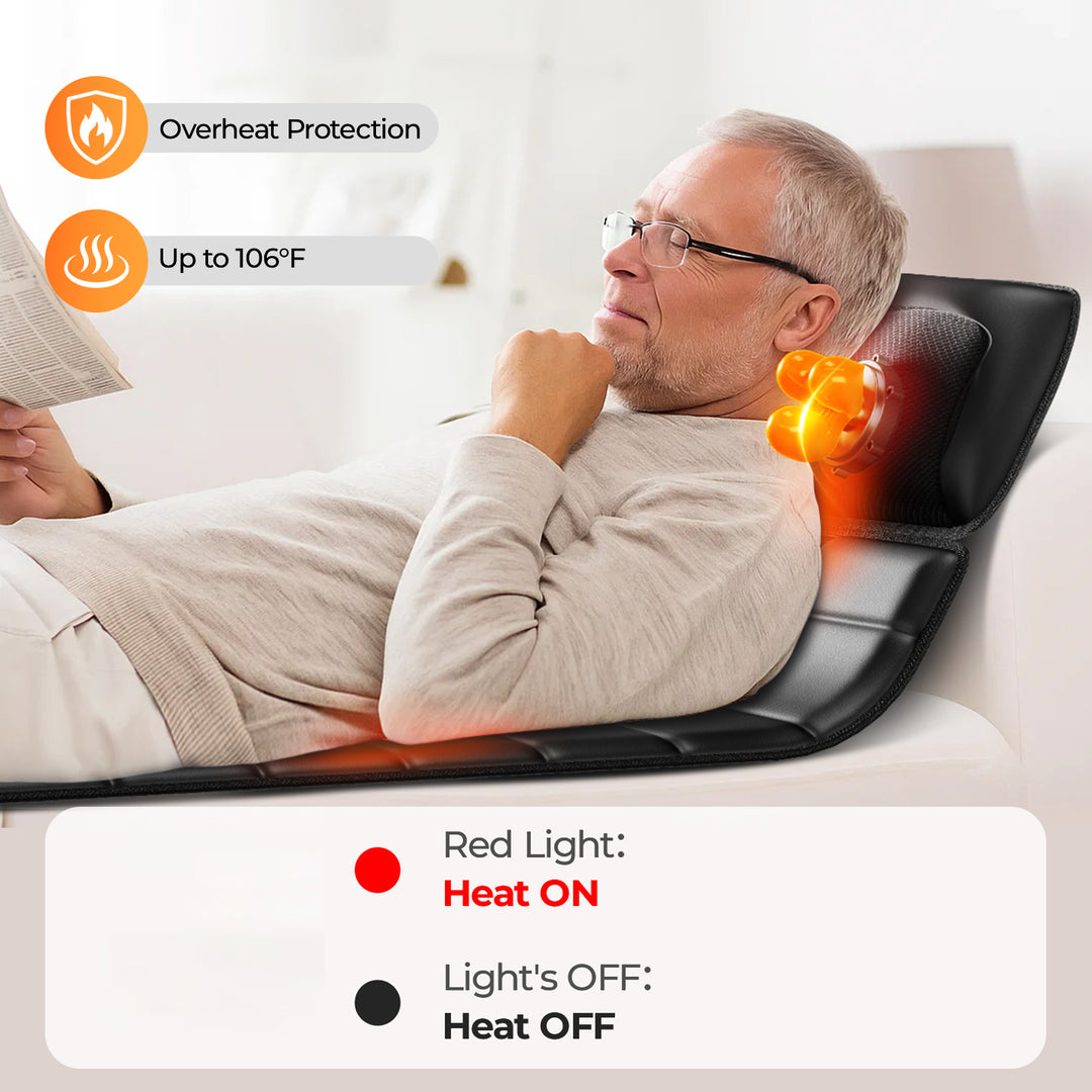 Foldable Heated Massage Mattress with Timer