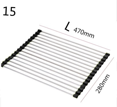 Metal grid with dimensions labeled on a white background