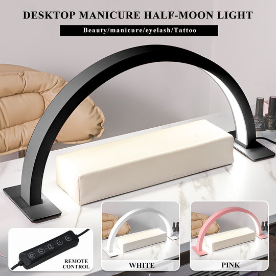 17-Inch LED Half Moon Beauty Lamp