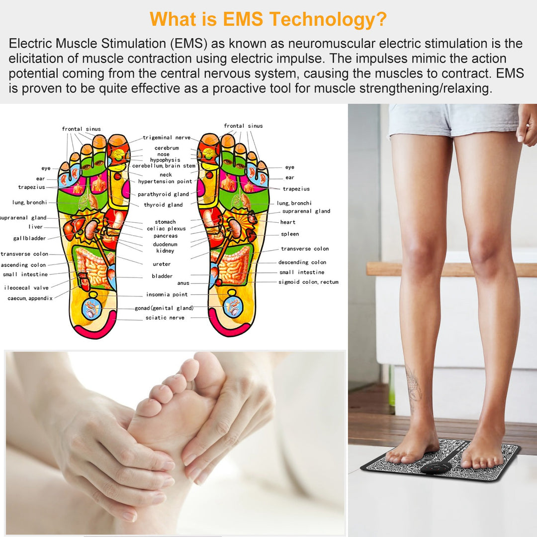 Rechargeable EMS Foot Massage Pad