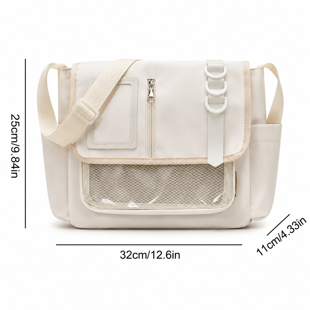 Y2K Transparent Nylon Crossbody Messenger Bag