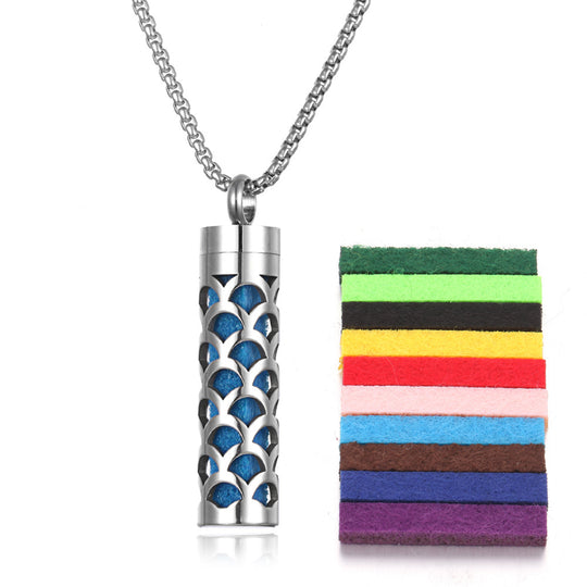 Stainless Steel Aromatherapy Essential Oil Diffuser Necklace