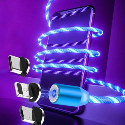Magnetic LED Charging Cable for iPhone, Android &amp; USB-C
