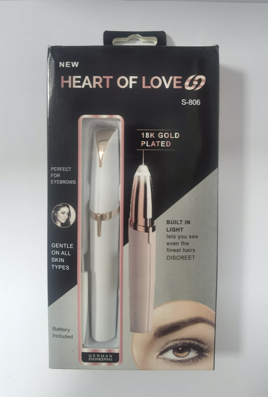 Heart of Love eyelash curler packaging on a white background