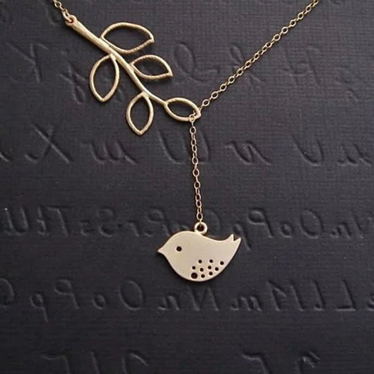 Bird &amp; Branch Pendant Necklace