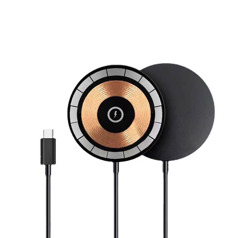 Modern earbud with metallic driver and black casing on a white background