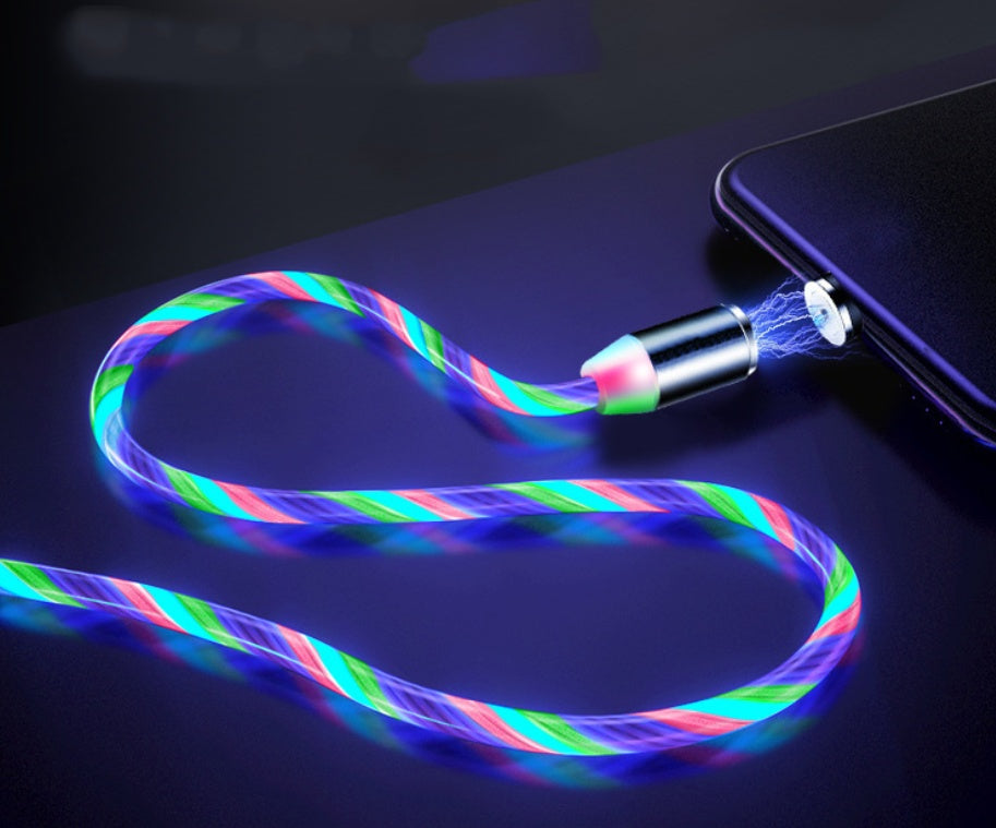Magnetic LED Charging Cable for iPhone, Android &amp; USB-C