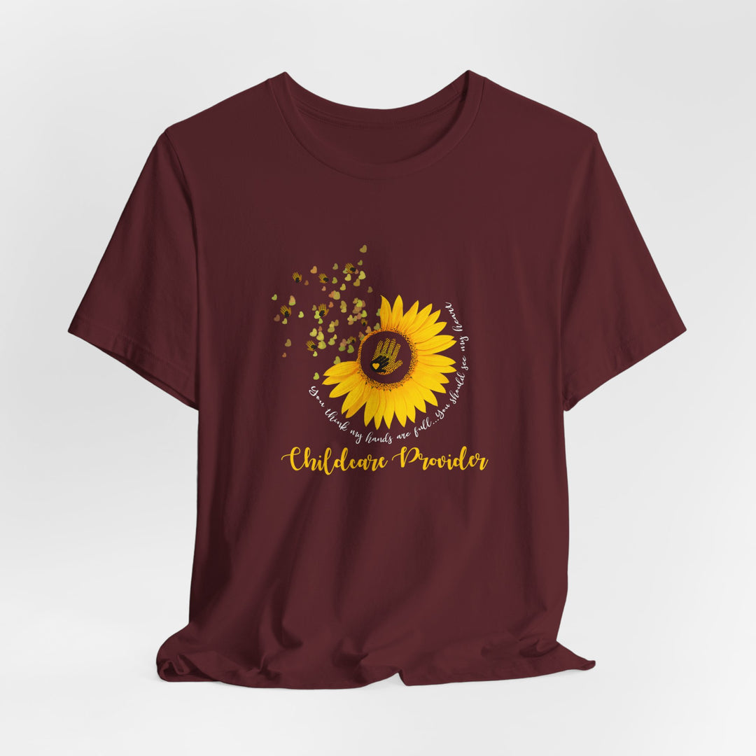 Sunflower Heart Full Childcare Provider T-Shirt