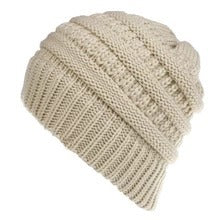 Knit Ponytail Beanie Hat for Women