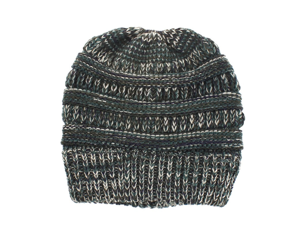 Knit Ponytail Beanie Hat for Women