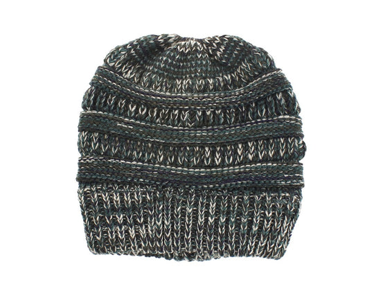 Knit Ponytail Beanie Hat for Women