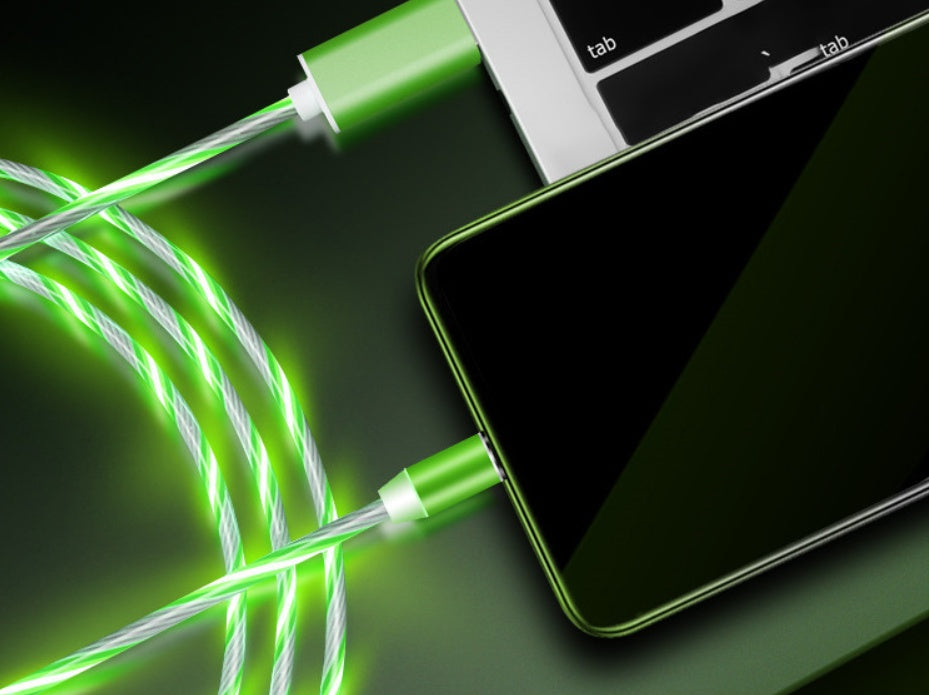Magnetic LED Charging Cable for iPhone, Android &amp; USB-C