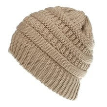 Knit Ponytail Beanie Hat for Women