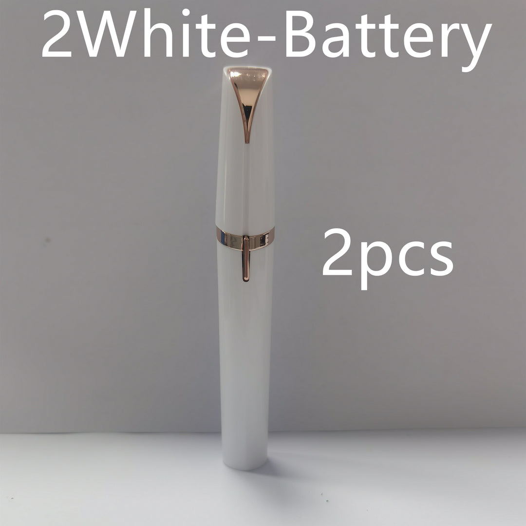 White battery with gold accents on a gray background, labeled &
