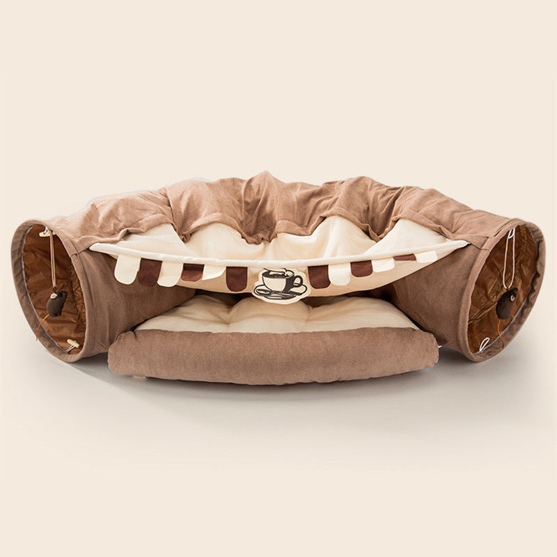 Cozy Collapsible Cat Tunnel Bed