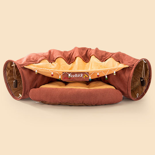 Cozy Collapsible Cat Tunnel Bed