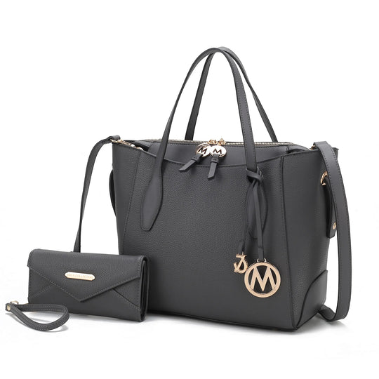 Bruna Vegan Leather Tote Bag with Wallet