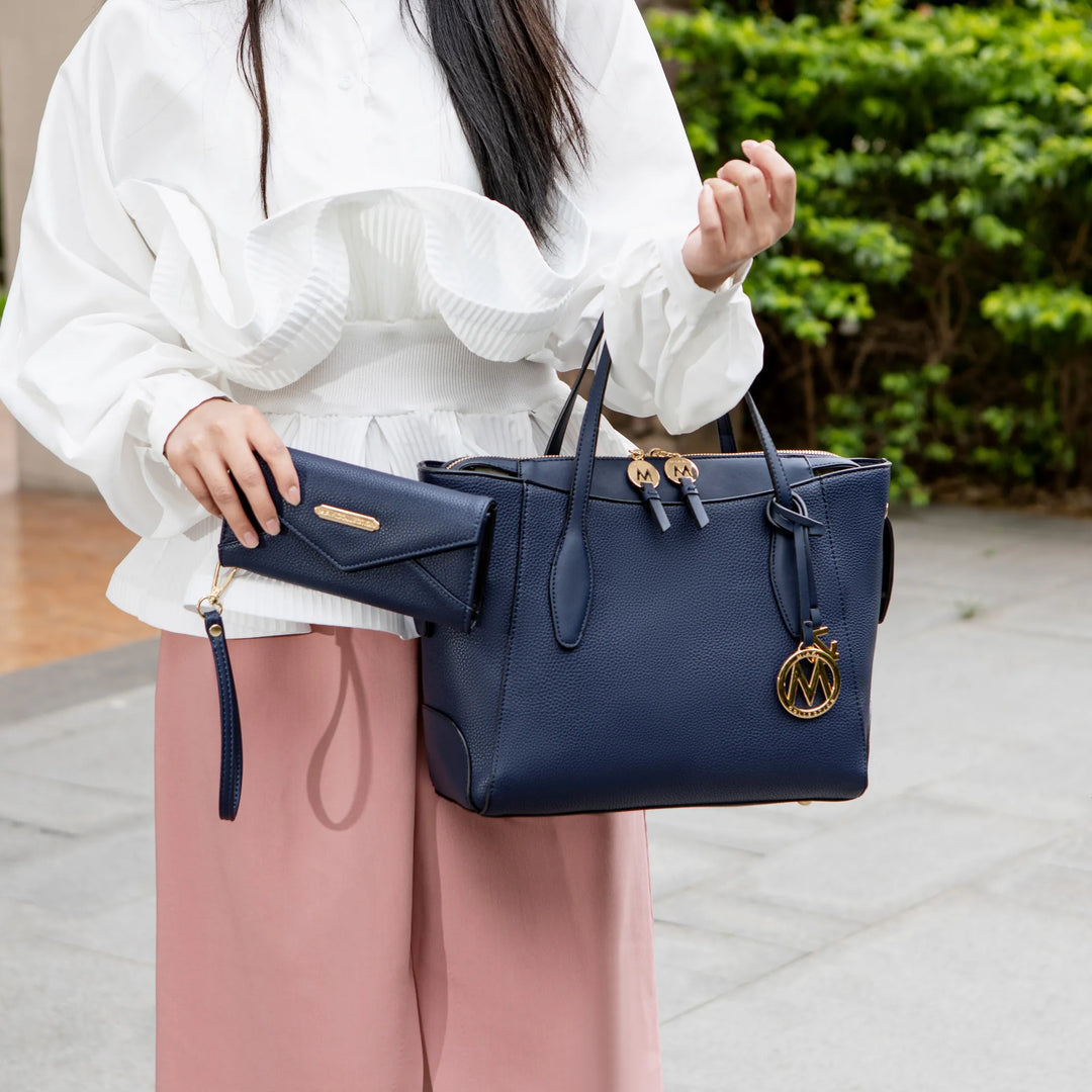 Bruna Vegan Leather Tote Bag with Wallet