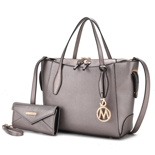 Bruna Vegan Leather Tote Bag with Wallet