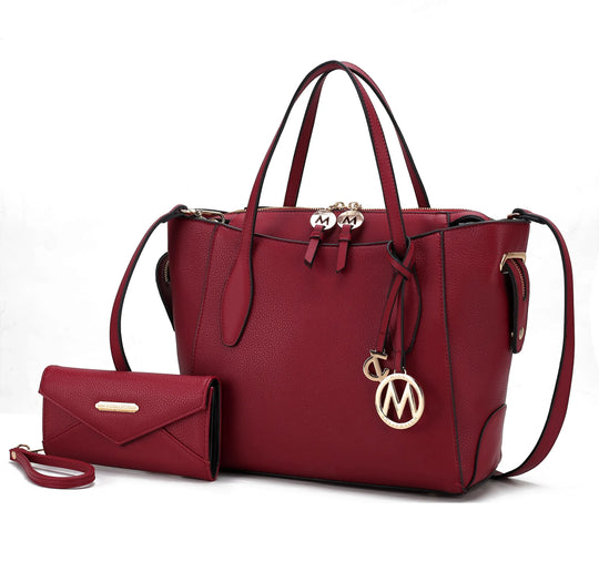 Bruna Vegan Leather Tote Bag with Wallet