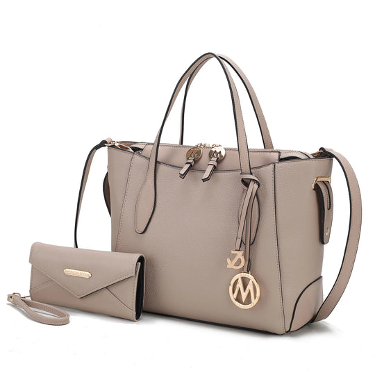 Bruna Vegan Leather Tote Bag with Wallet