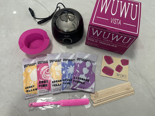 19-Piece Hair Removal Wax Warmer Kit with Wax Beads