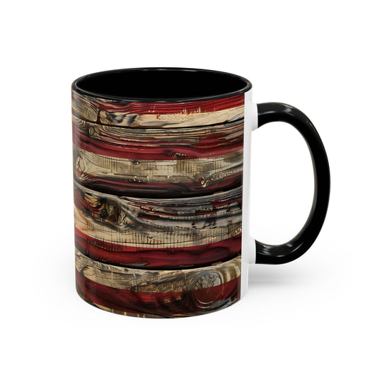 Mug with a patterned design on a white background