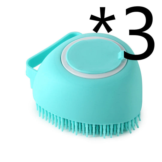 Pet Bath &amp; Massage Brush with Built-In Shampoo Dispenser