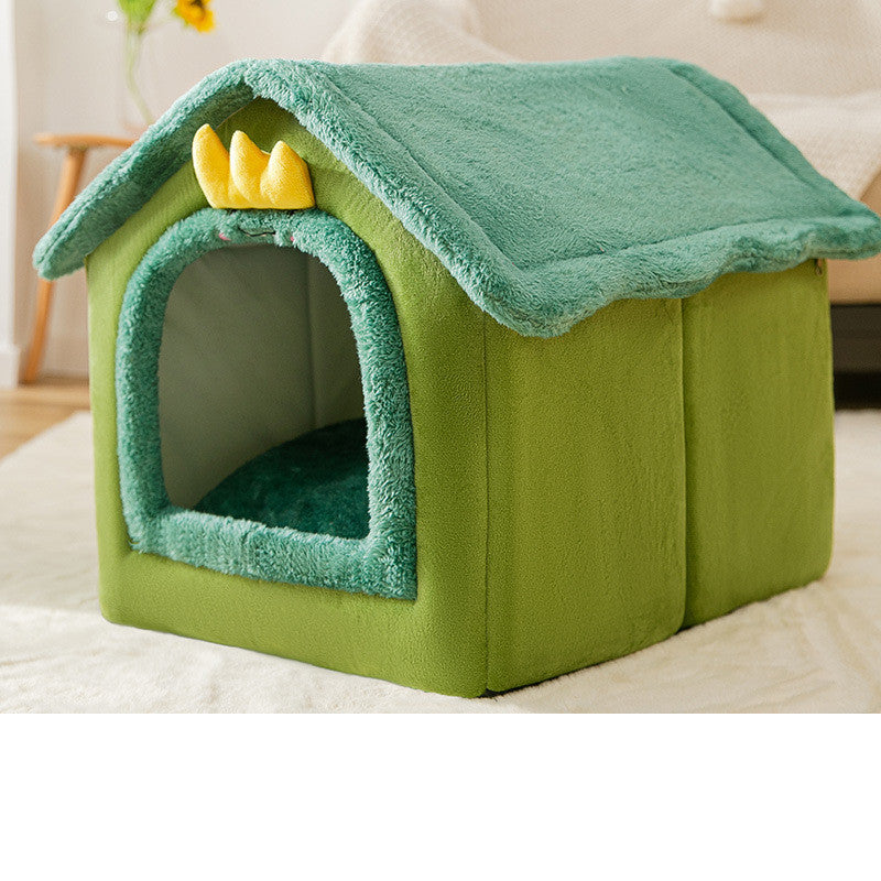 Plush Cozy Foldable Pet House