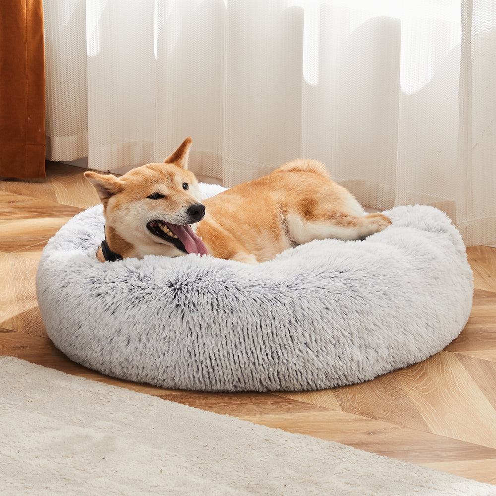 24-Inch Plush Faux Fur Pet Bed