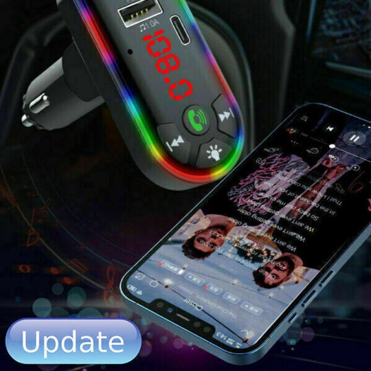 Bluetooth 5.0 FM Transmitter &amp; Car Charger