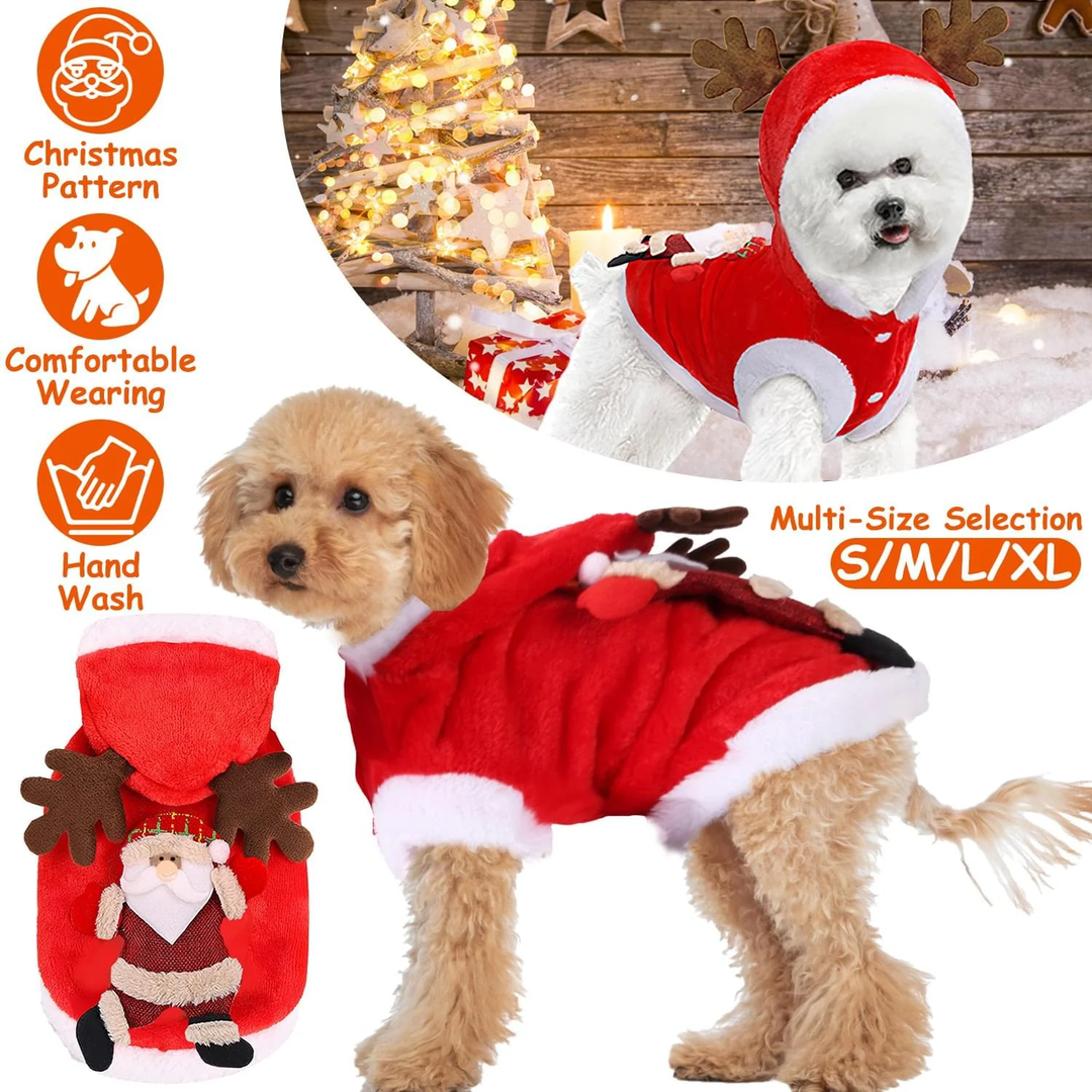 Santa Reindeer Christmas Pet Coat