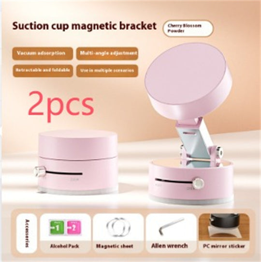 Foldable Magnetic Vacuum Phone Holder with Suction Cup