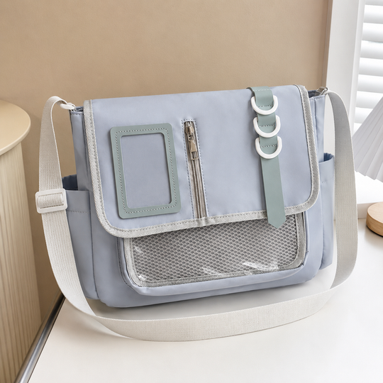 Y2K Transparent Nylon Crossbody Messenger Bag