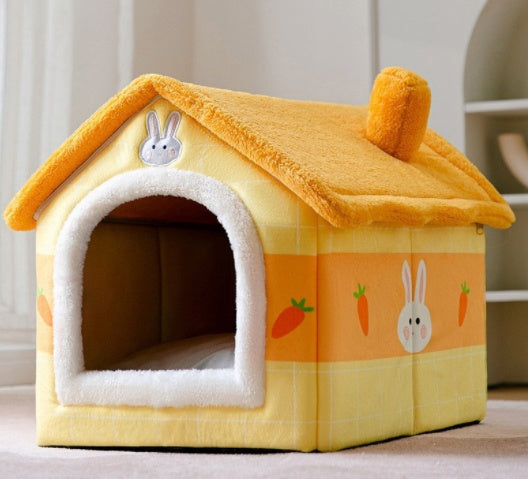 Plush Cozy Foldable Pet House