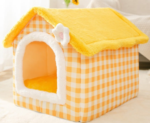 Plush Cozy Foldable Pet House