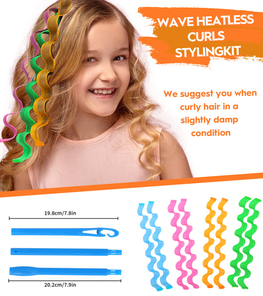 Heatless Wave Hair Curlers Styling Kit 30 Pieces
