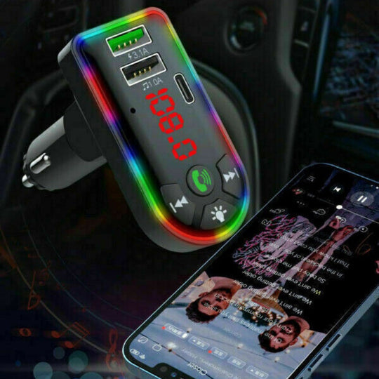 Bluetooth 5.0 FM Transmitter &amp; Car Charger