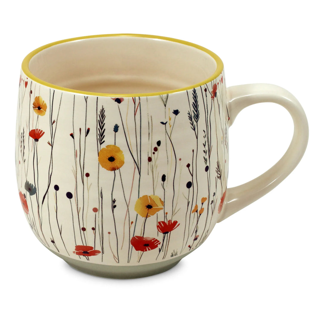 Enjoy Today 18 Oz Floral Ceramic Inspirational Mug