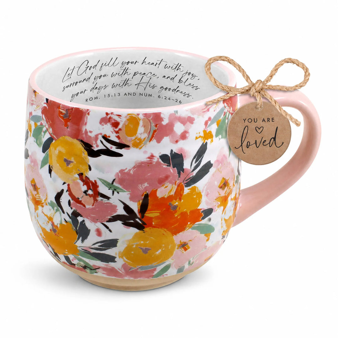 Blooming Joy “Let God” 18 oz Floral Ceramic Mug