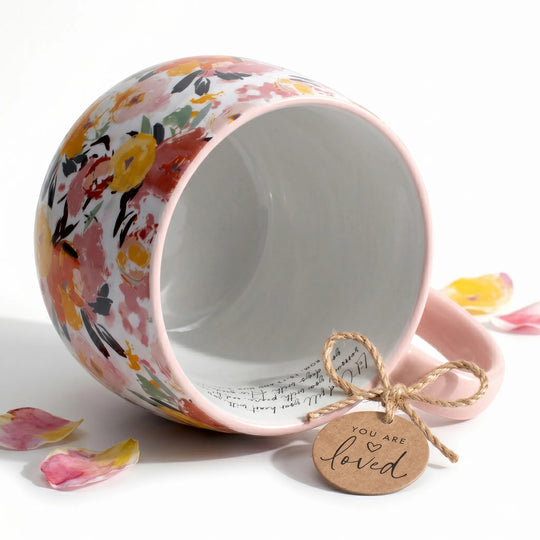 Blooming Joy “Let God” 18 oz Floral Ceramic Mug